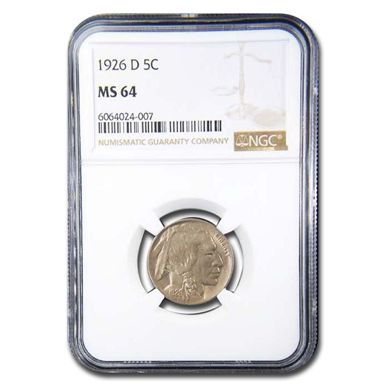 1926-D Buffalo Nickel MS-64 NGC 1926-D Buffalo Nickel MS-64 NGC